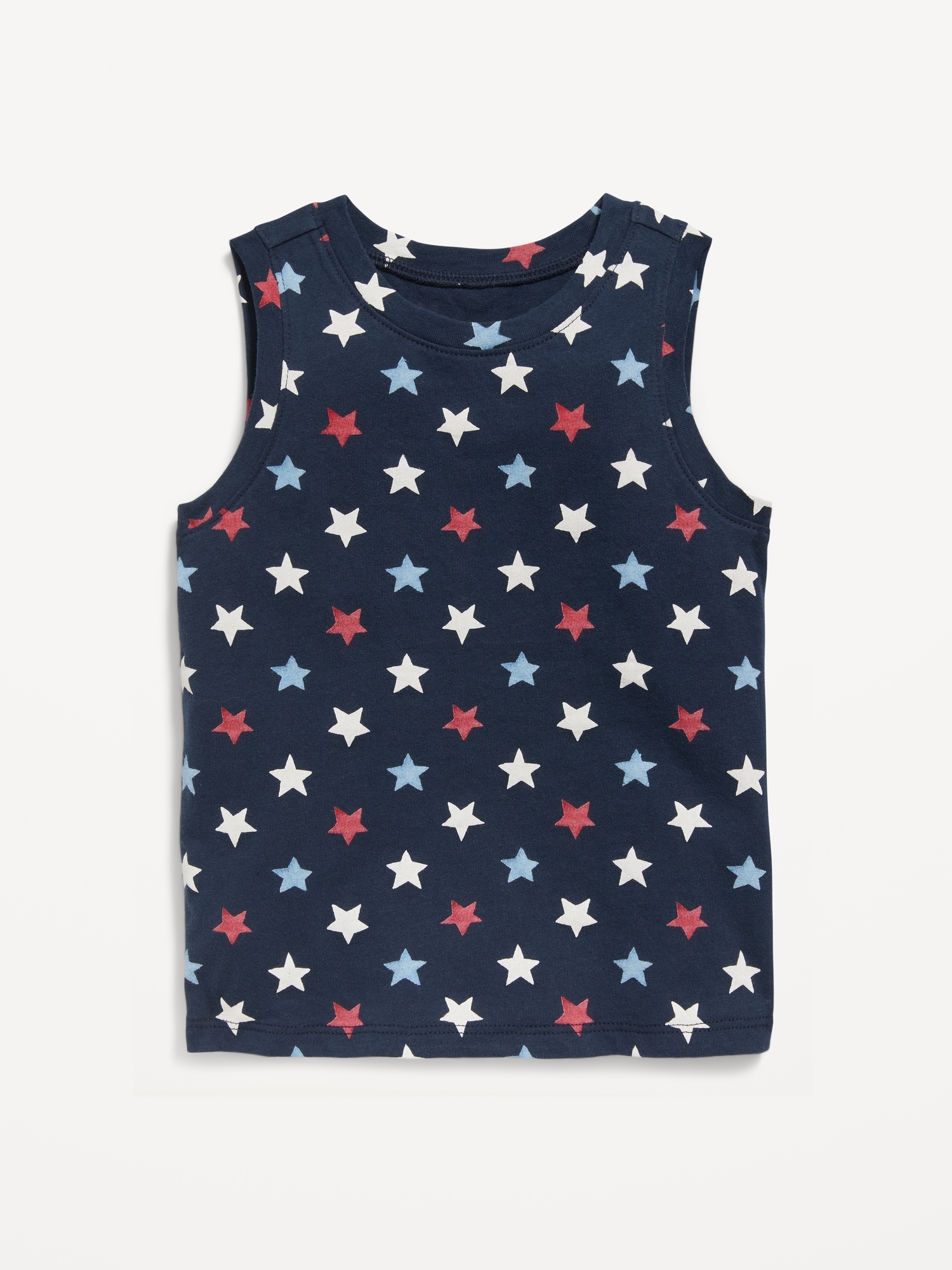 Old Navy Matching Unisex Printed Tank Top for Toddler blue. 1