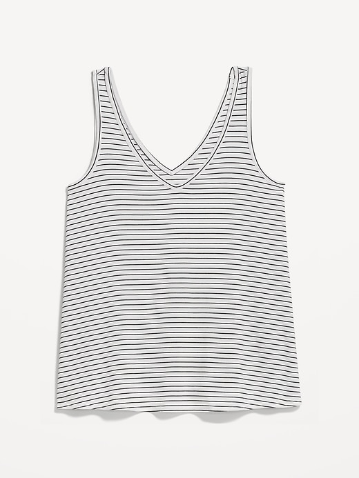Image number 4 showing, Luxe V-Neck Sleeveless Striped T-Shirt