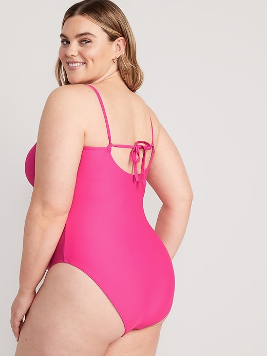 Image number 8 showing, Tie-Back One-Piece Cami Swimsuit