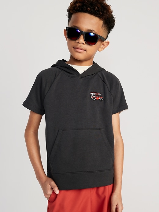 View large product image 1 of 3. Short-Sleeve Graphic Pullover Hoodie for Boys