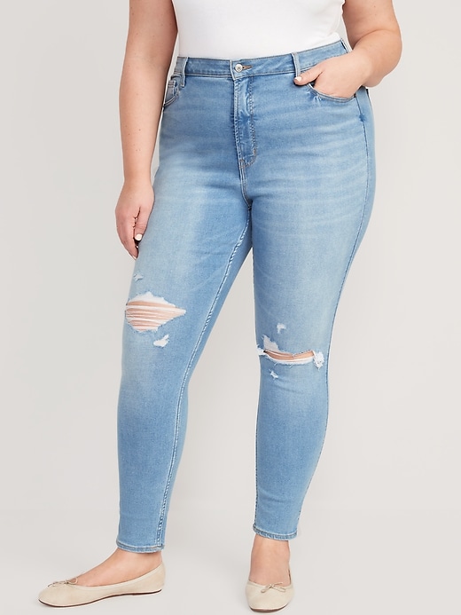 Image number 7 showing, Higher High-Waisted Rockstar 360° Stretch Super-Skinny Jeans for Women