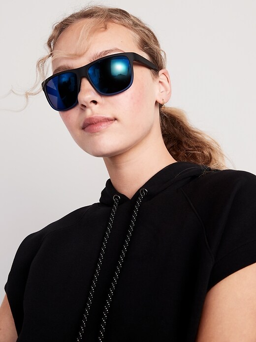 View large product image 2 of 3. Blue Gradient Wayfarer-Style Sunglasses