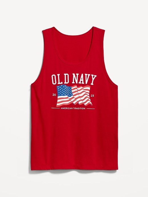 View large product image 1 of 1. Matching "Old Navy" Flag Graphic Tank Top