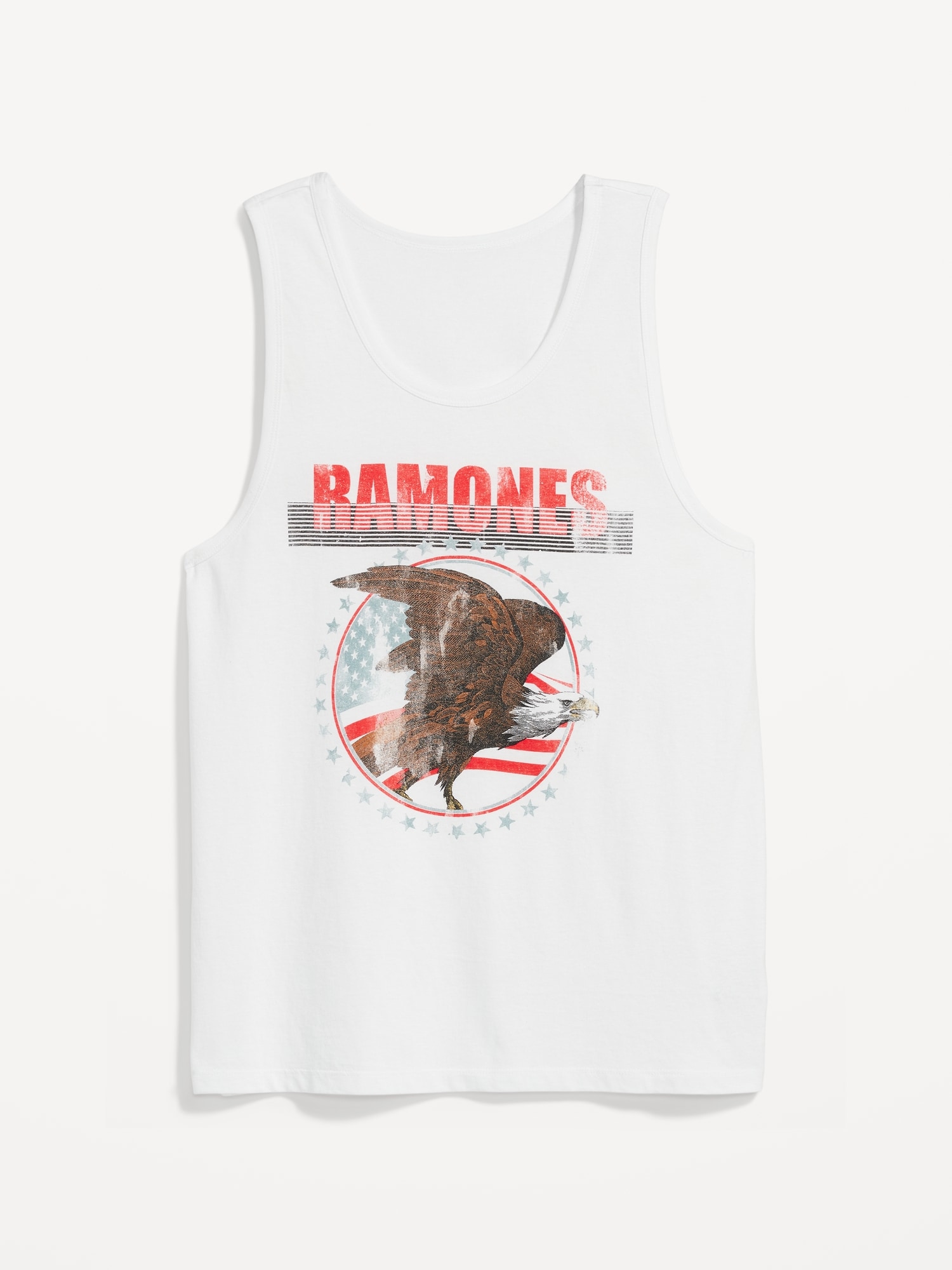 Old Navy The Ramones® Gender-Neutral Graphic Tank Top for Adults white. 1