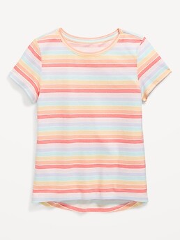 Softest Printed Crew-Neck T-Shirt for Girls - Scarlet Oak