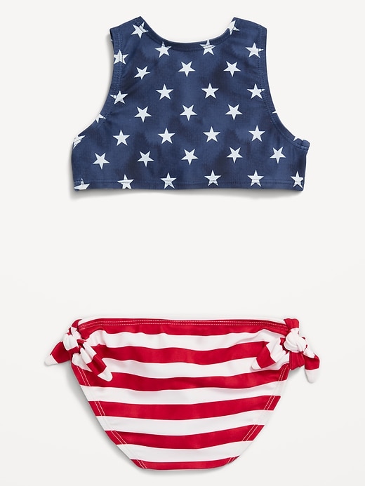 View large product image 2 of 3. Matching Printed Tie-Front Bikini Swim Set for Toddler & Baby