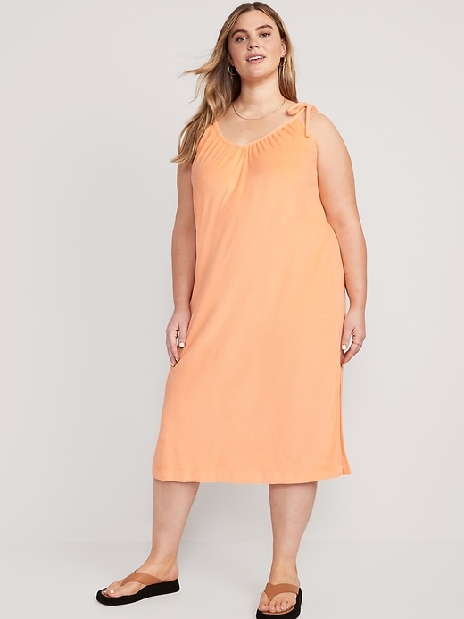 Image number 7 showing, Tie-Strap Midi Swing Dress