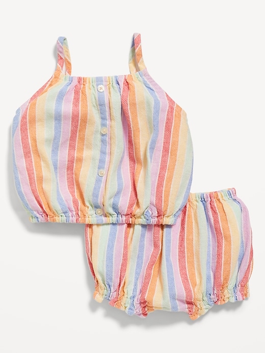 View large product image 1 of 3. Patterned Button-Front Cami Top & Bloomer Shorts Set for Baby
