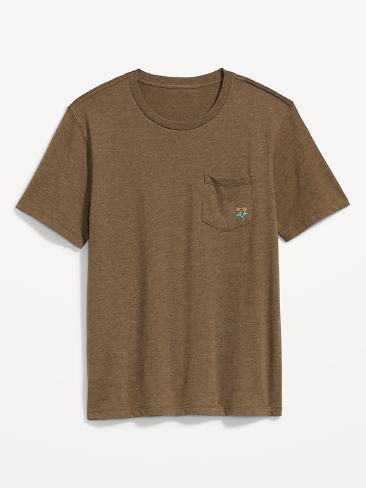 Image number 4 showing, Soft-Washed Crew-Neck Graphic-Pocket T-Shirt