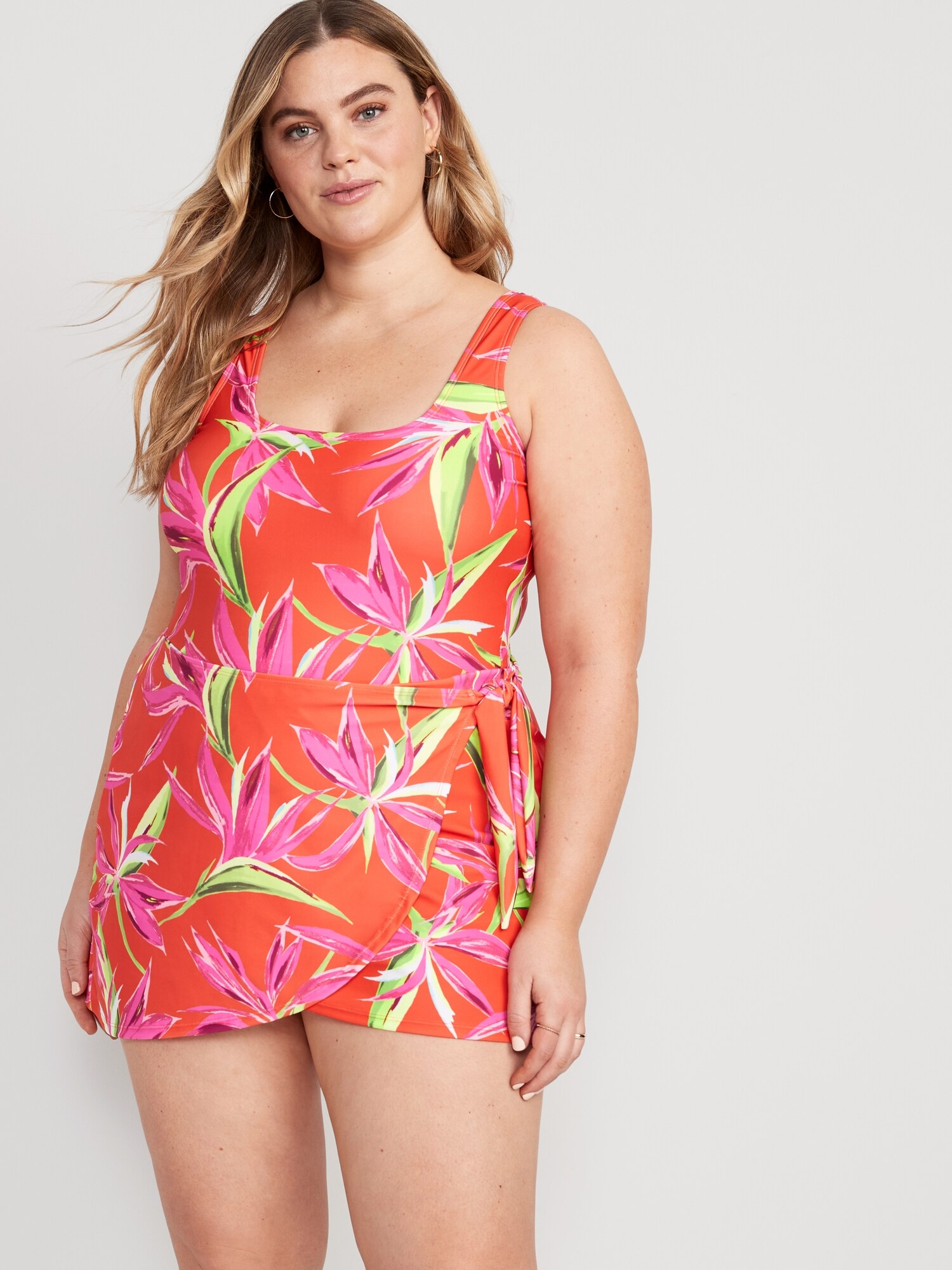 WrapFront Swimsuit Dress for Women Old Navy
