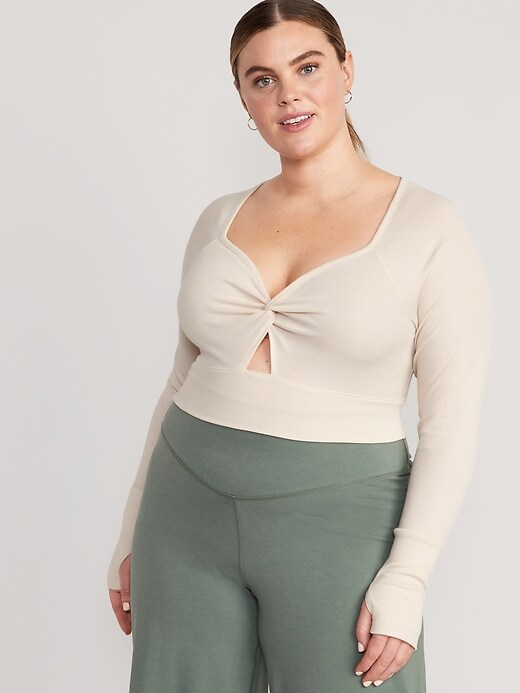 Image number 7 showing, UltraLite Crop Twist-Front Shrug Top