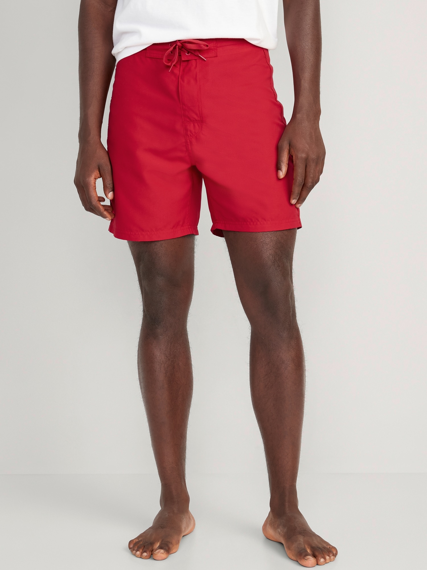 Old Navy Solid Board Shorts for Men -- 6-inch inseam red - 538657042