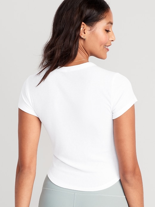 Image number 3 showing, UltraLite 2-Pack Rib-Knit Cropped T-Shirt