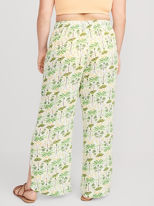 HighWaisted Lightweight WideLeg CoverUp Pants for Women Old Navy