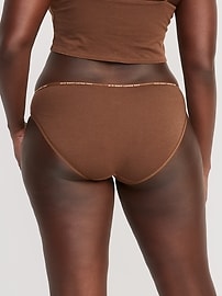 View large product image 6 of 8. High-Waisted Logo Graphic Bikini Underwear