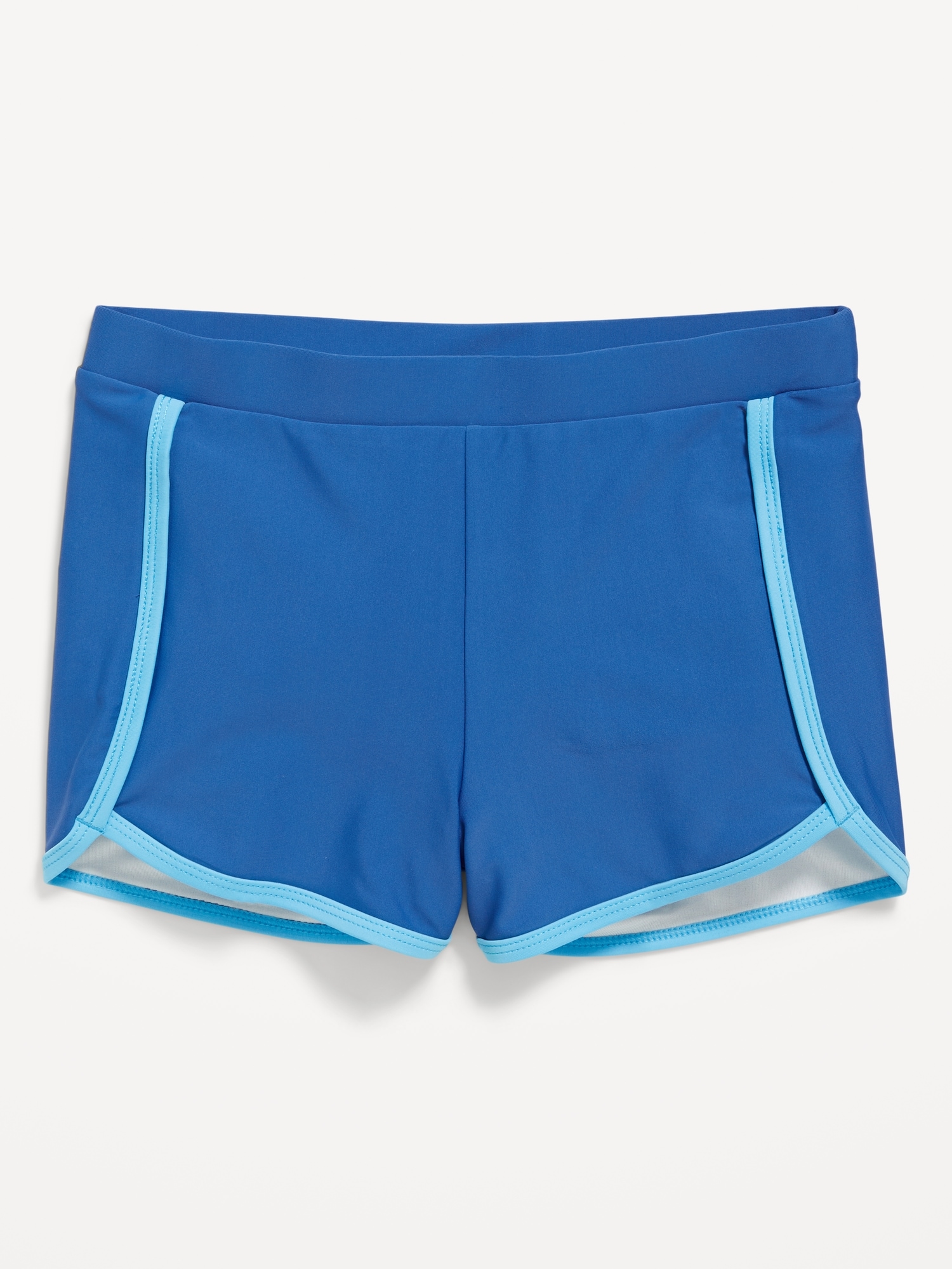 Old Navy Dolphin-Hem Swim Shorts for Girls blue. 1