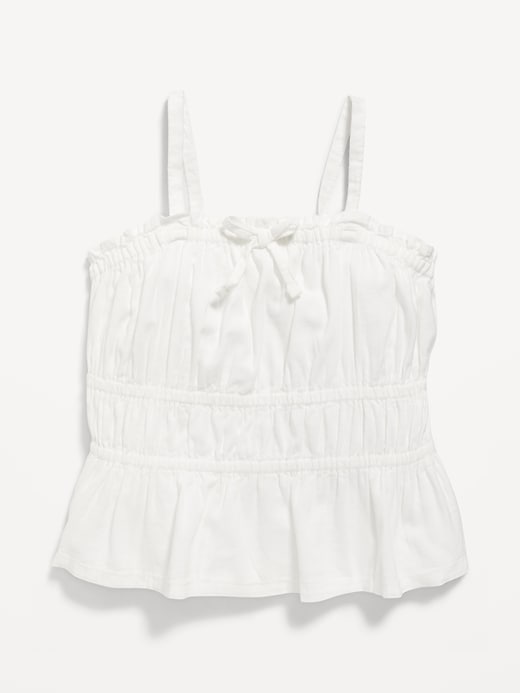 white peplum top sleeveless