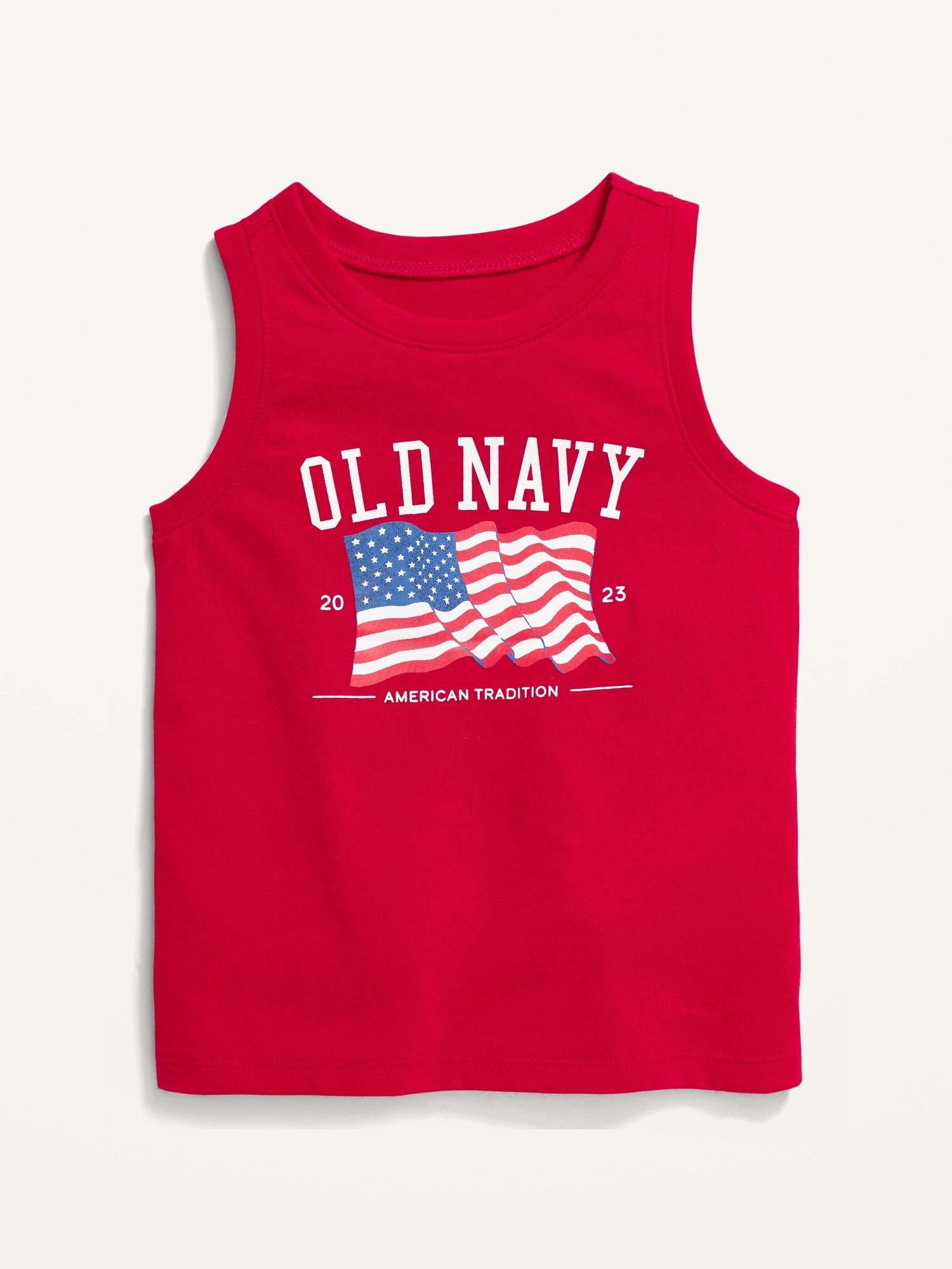 Old Navy Unisex Logo-Graphic Tank Top for Toddler red. 1