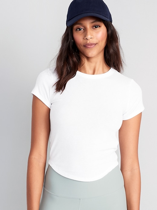 Image number 2 showing, UltraLite 2-Pack Rib-Knit Cropped T-Shirt