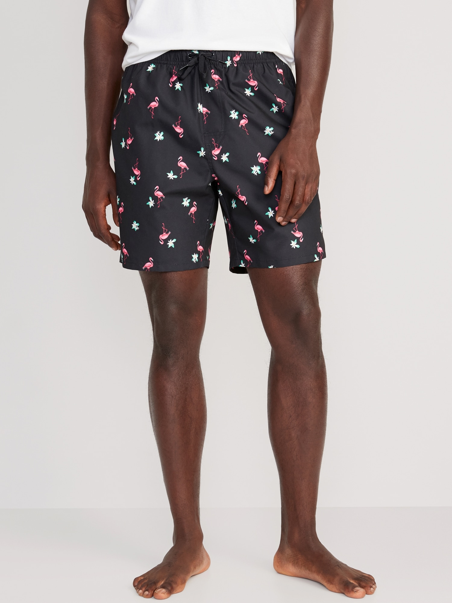 Old Navy Printed Swim Trunks for Men --7-inch inseam pink. 1