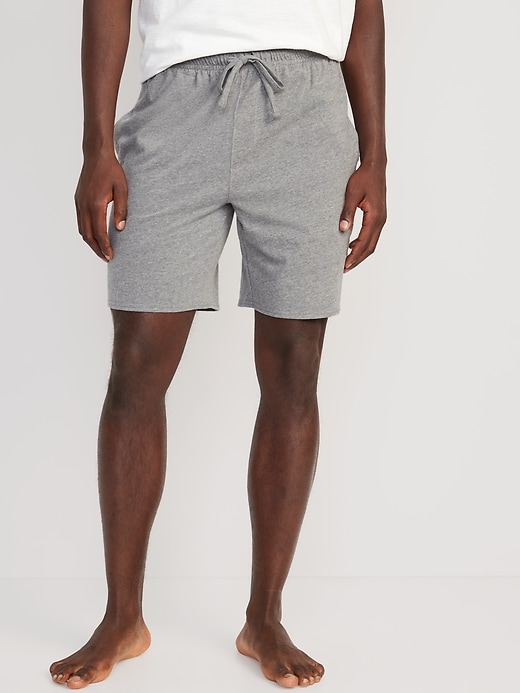 View large product image 1 of 3. Jersey-Knit Pajama Shorts -- 7.5-inch inseam