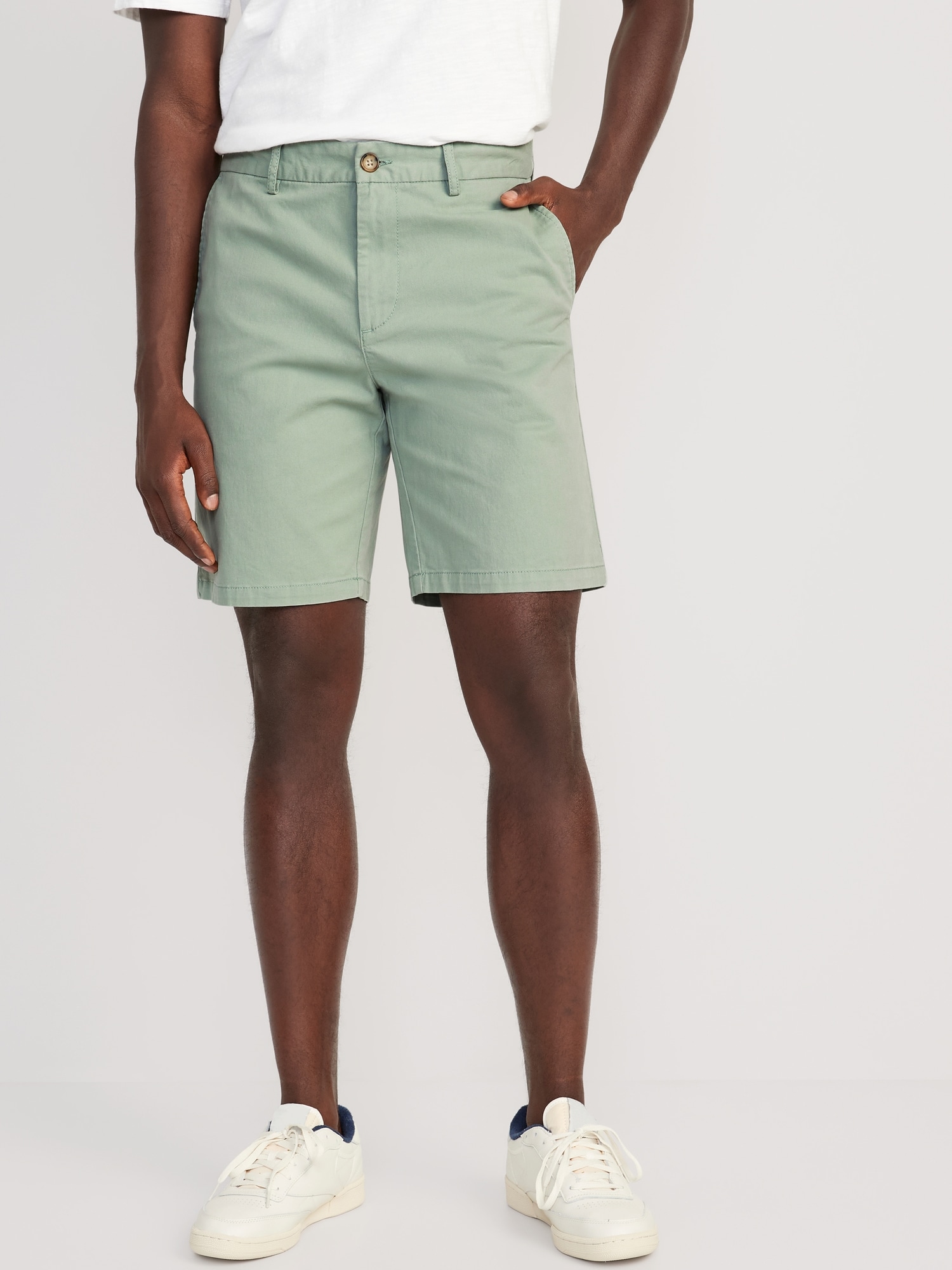 Old Navy Slim Built-In Flex Rotation Chino Shorts for Men -- 9-inch inseam blue. 1