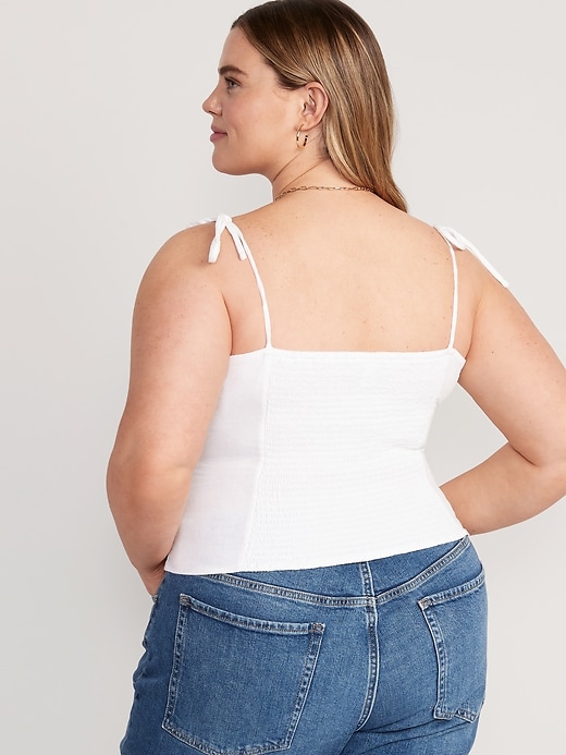 Image number 8 showing, Fitted Linen-Blend Crop Top