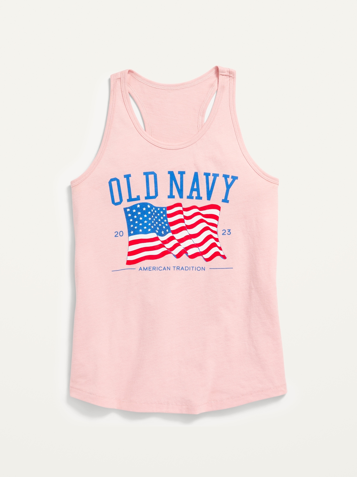 Old Navy Logo-Graphic Racerback Tank for Girls pink. 1