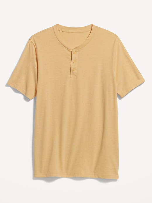 Image number 4 showing, Soft-Washed Short-Sleeve Henley T-Shirt