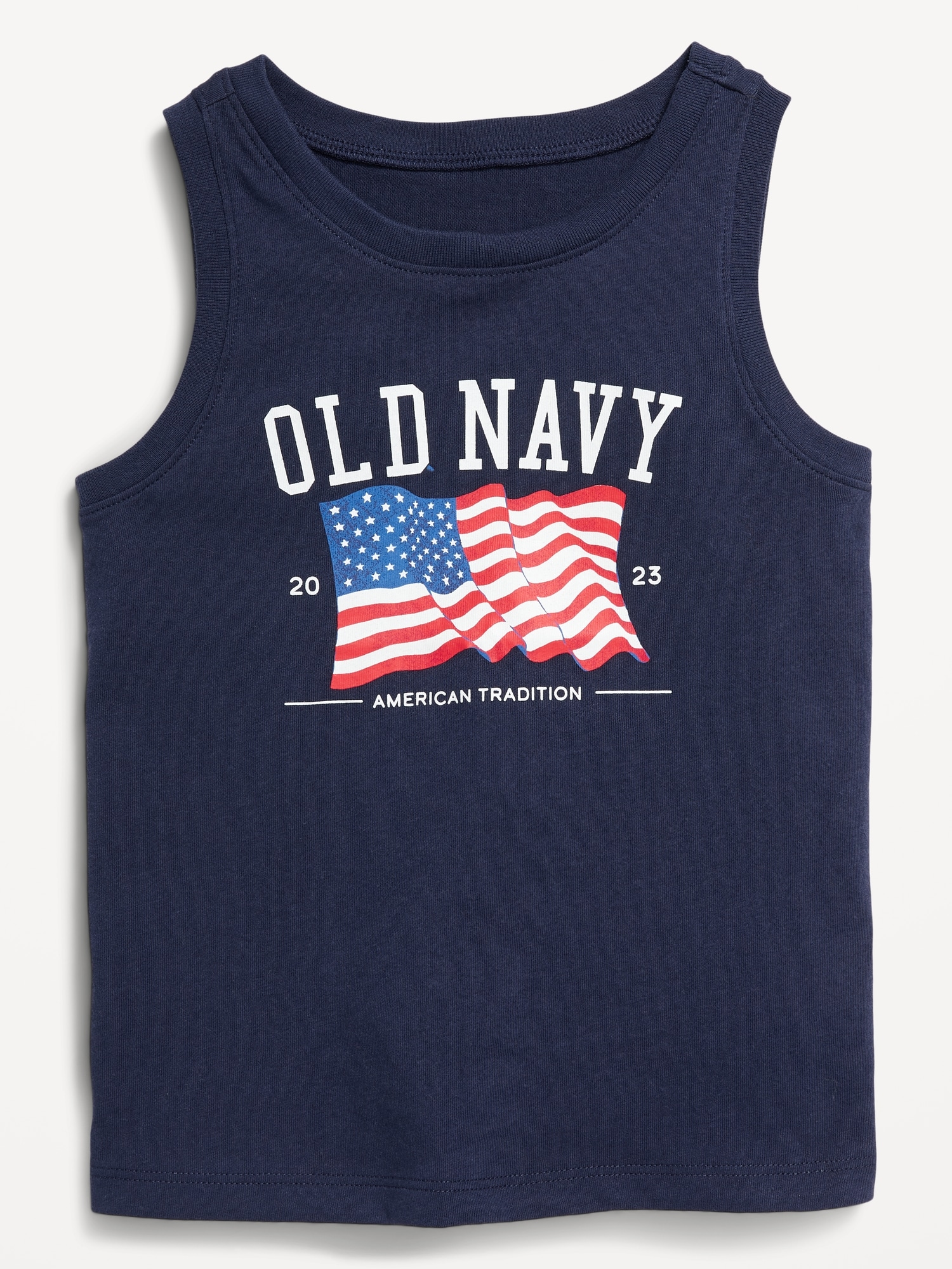 Old Navy Unisex Logo-Graphic Tank Top for Toddler blue. 1