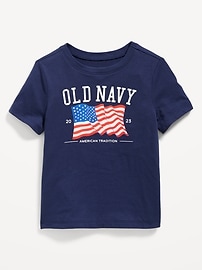 Old Navy Red American Flag Short Sleeve T-Shirt Unisex Kids Size