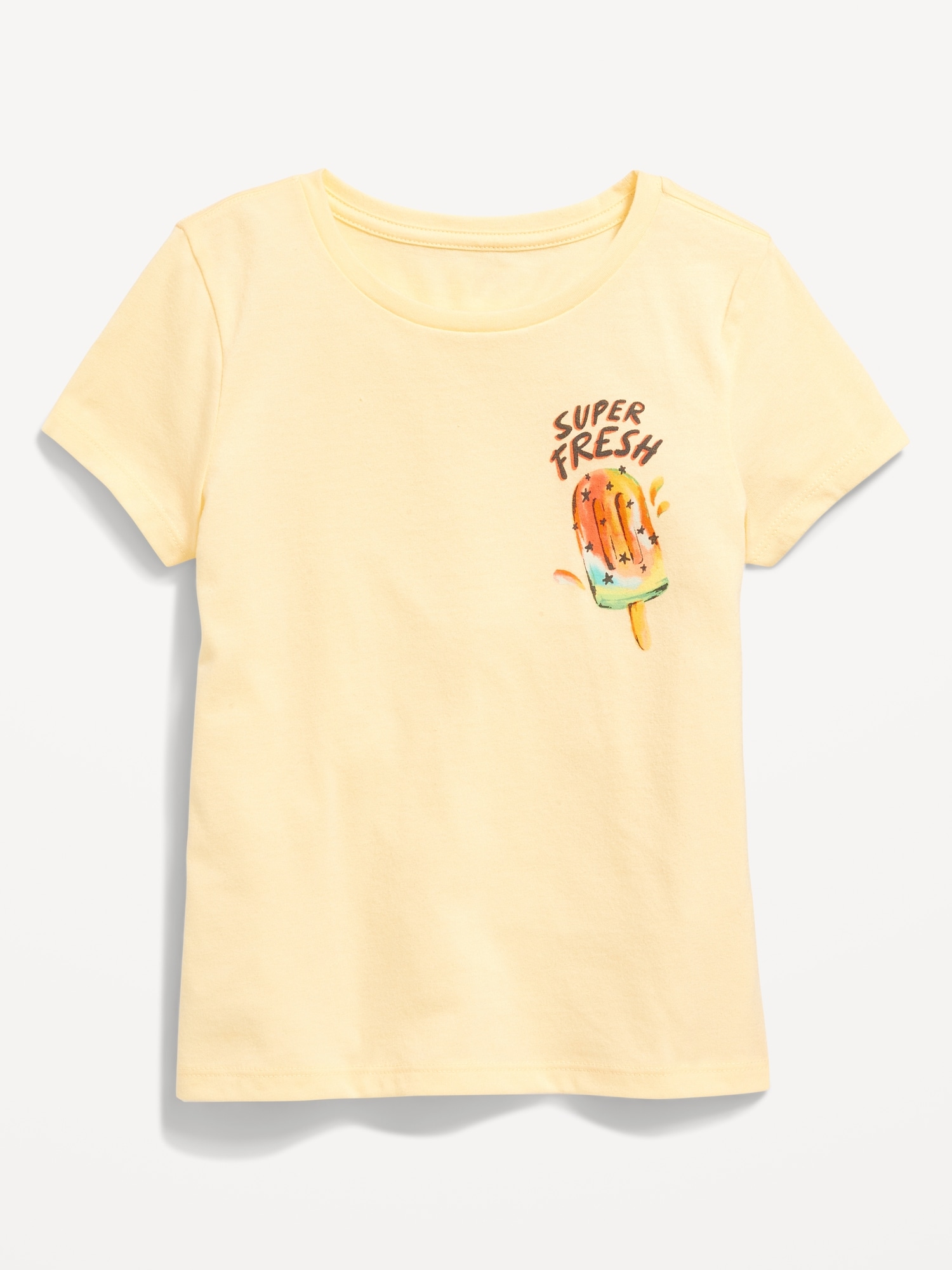 Old Navy Short-Sleeve Graphic T-Shirt for Girls yellow. 1