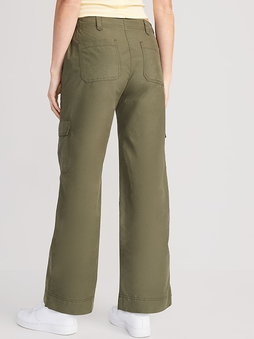 Image number 2 showing, Mid-Rise Wide-Leg Cargo Pants