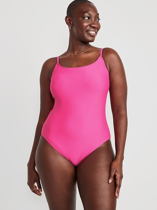 Image number 5 showing, Tie-Back One-Piece Cami Swimsuit
