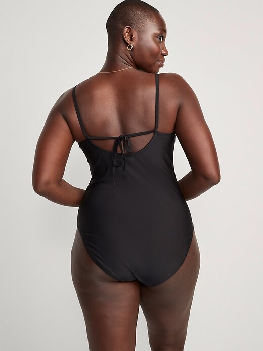 Image number 6 showing, Tie-Back One-Piece Cami Swimsuit