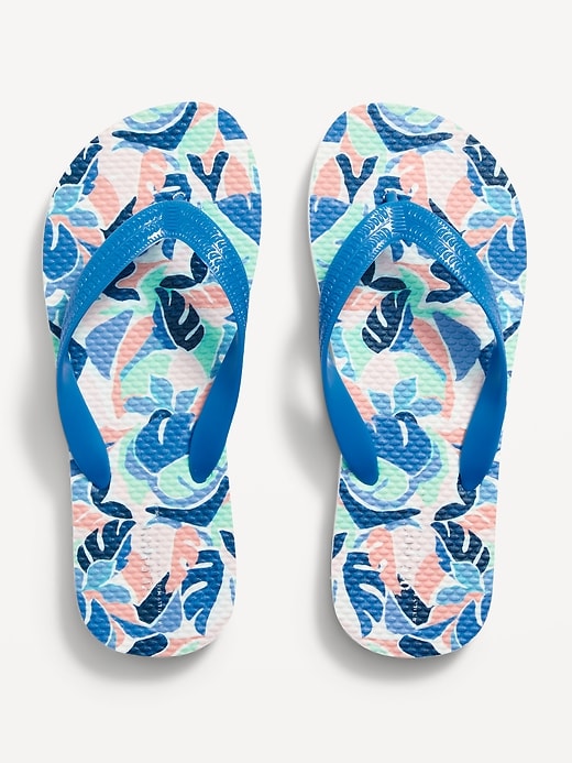 Girls blue fashion flip flops