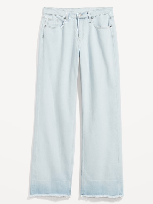 Image number 3 showing, Mid-Rise Baggy Straight Released-Hem Jeans