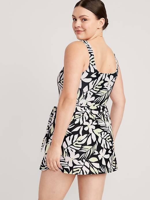 Image number 6 showing, Wrap-Front Swim Dress