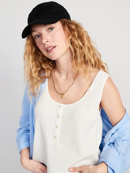 View large product image 1 of 2. Canvas Baseball Cap for Women