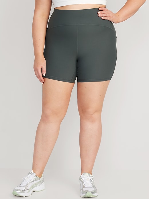 Image number 7 showing, Extra High-Waisted PowerLite Lycra® ADAPTIV Biker Shorts -- 6-inch inseam