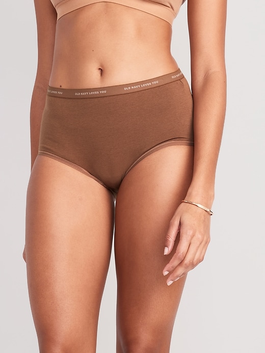 Image number 1 showing, High-Waisted Logo Graphic Bikini Underwear for Women