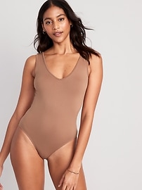 Image number 1 showing, Seamless Base-Layer Tank Top Bodysuit