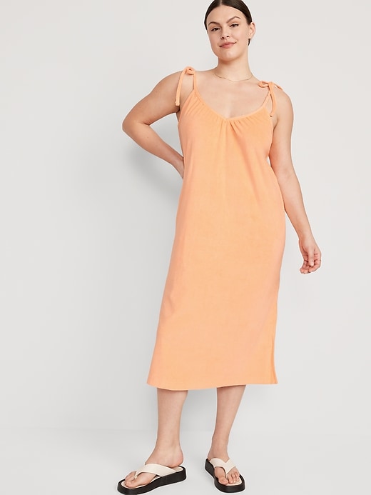 Image number 5 showing, Tie-Strap Midi Swing Dress