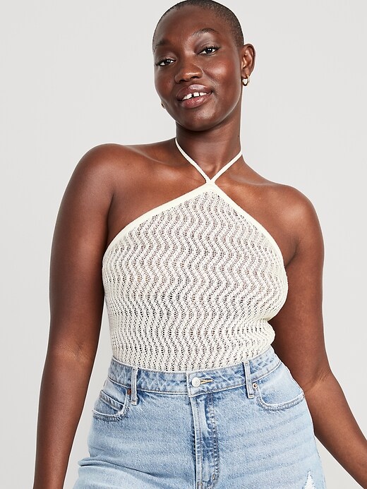 Fitted Halter Cropped Sweater | Old Navy