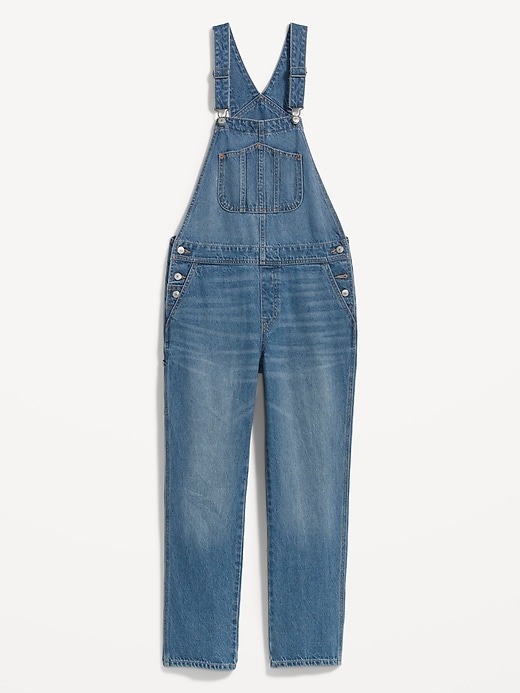 Image number 4 showing, Slouchy Straight Ankle Jean Overalls