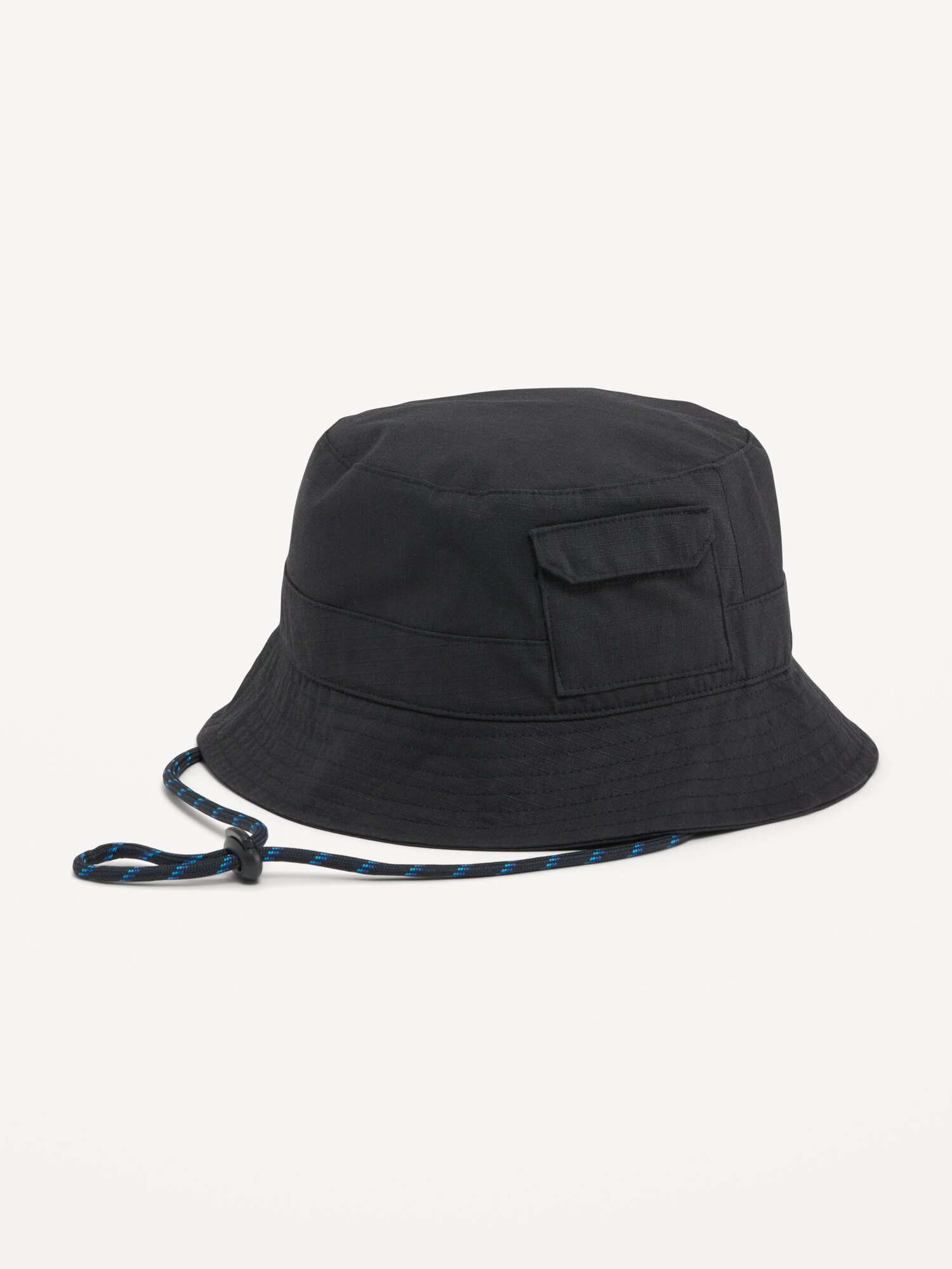 Old Navy Gender-Neutral Drawstring Pocket Bucket Hat for Kids black. 1