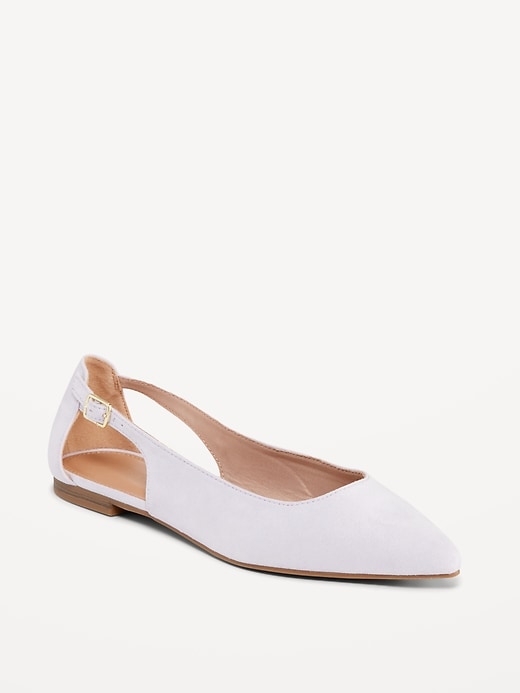 Faux-Suede Slingback Flats | Old Navy