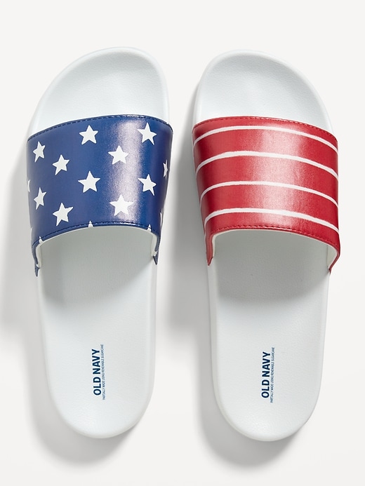 View large product image 1 of 1. Printed Sugarcane-Based Slide Sandals (Partially Plant-Based)