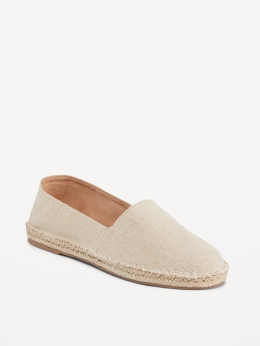 View large product image 1 of 1. Canvas Espadrille Flats