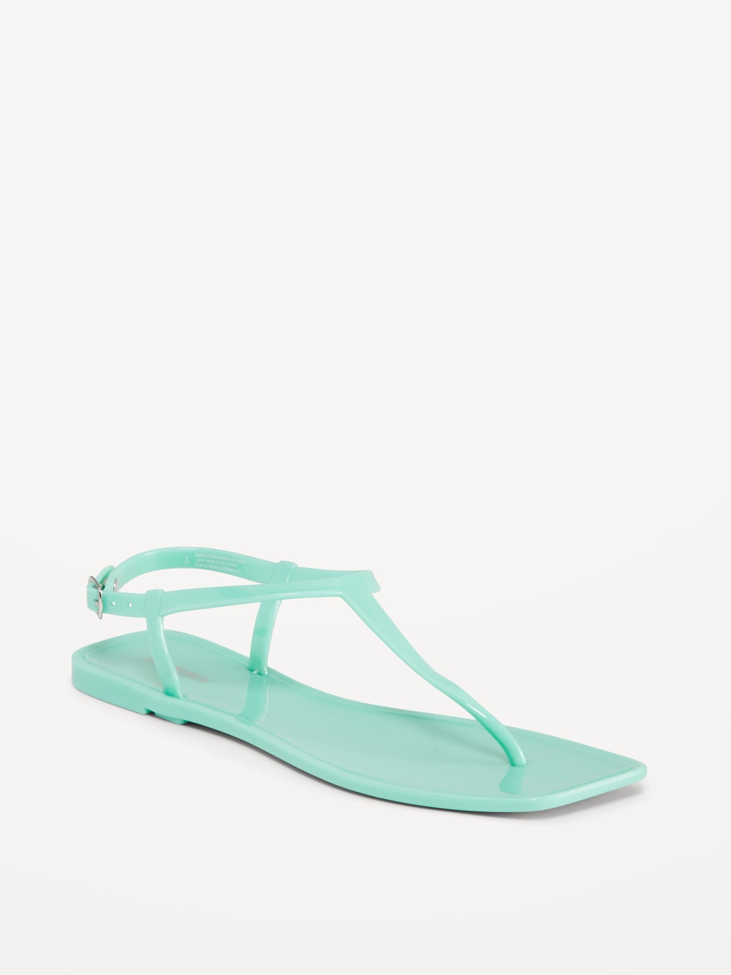 Old Navy Opaque Jelly T-Strap Sandals for Women green. 1